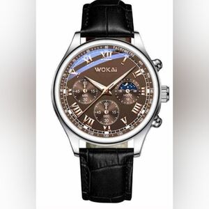 NWT Unisex WOKAI Black and Copper Chronograph Watch.